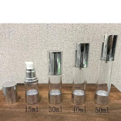 15 ml 30 ml 40 ml 50 ml Botella cosmética sin aire Crema para el cuerpo Botella de bomba hermética sin aire