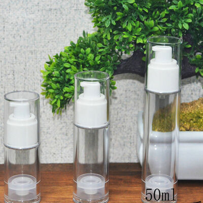 15 ml vacío 30 ml 50 ml botella de bomba acrílica sin aire rosa de lujo para el rostro