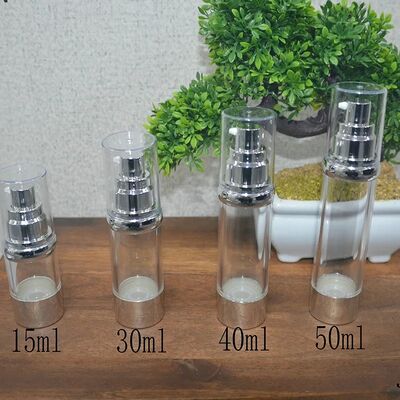 15 ml vacío 30 ml 50 ml botella de bomba acrílica sin aire rosa de lujo para el rostro
