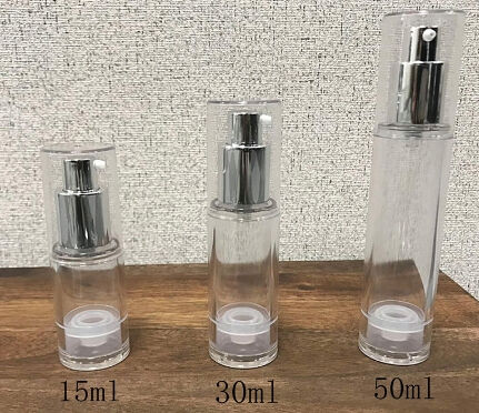 Botella privada de aire de plástico portátil marrón de nuevo diseño y comodidad de viaje con cubierta blanca