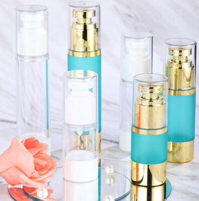 Botellas vacías de 15 ml y 30 ml sin aire para loción para el cuidado de la piel con pulverizador de bomba