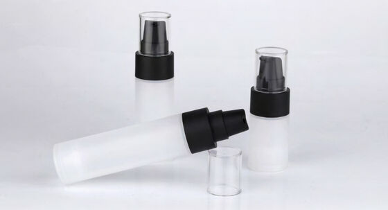 Envase cosmético hermoso bomba de loción de plástico botella de vacío sin aire con bomba