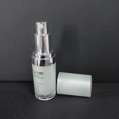 Lujo Recargable 30ml Cosmético Blanco plástico Vacuo Cosmético Sero Loción Flasca sin aire con pulverizador de bomba
