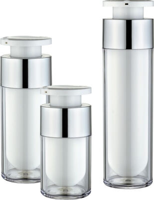 Bomba de loción crema de dos lados transparente de 20 ml y 30 ml para cosméticos