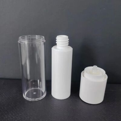 Cosmético privado de aire blanco de la botella de la bomba de la PCR 30ml de la muestra gratis, botella privada de aire plástica de la bomba de la loción de los PP, Garrafa Sem Ar