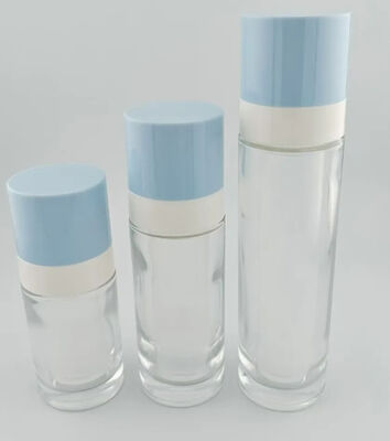 Dispensador privado de aire de cristal 15ml 30ml 50ml del suero de la botella de la bomba de la loción