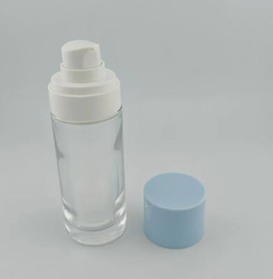 Dispensador privado de aire de cristal 15ml 30ml 50ml del suero de la botella de la bomba de la loción