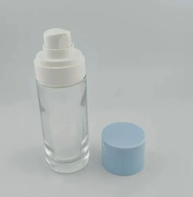 Dispensador privado de aire de cristal 15ml 30ml 50ml del suero de la botella de la bomba de la loción