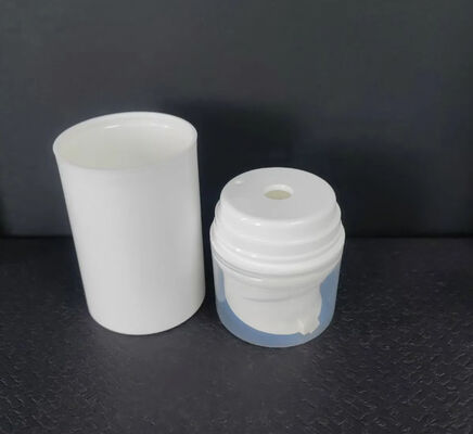 Botella redonda de vidrio con bomba de loción, spray de crema, botella cosmética de vidrio con bomba