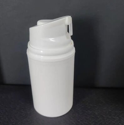 Botella redonda de vidrio con bomba de loción, spray de crema, botella cosmética de vidrio con bomba