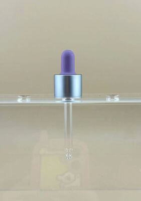 Dispositivo de goteo de vidrio con tapa de aluminio de plata 18/412 personalizado para botella de bomba de loción