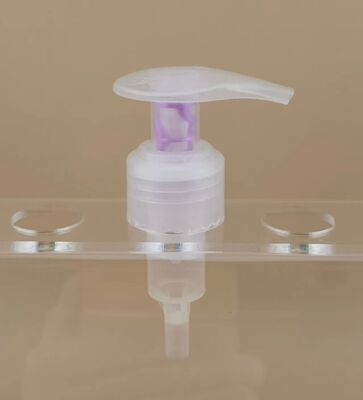 Bomba de loción transparente con bloqueo izquierdo-derecho para gel de baño