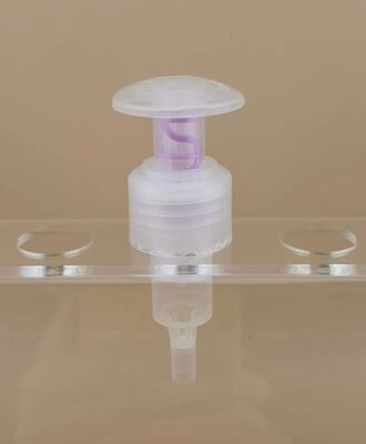 Bomba de loción transparente con bloqueo izquierdo-derecho para gel de baño