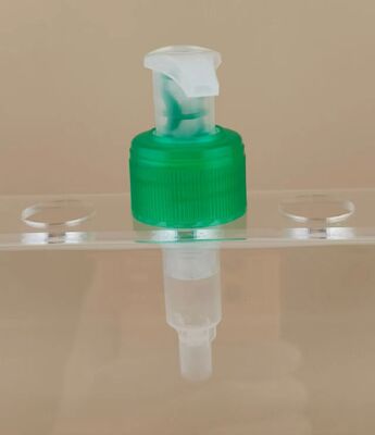 Nuevo diseño de bomba de loción clara y verde izquierda-derecha para champú