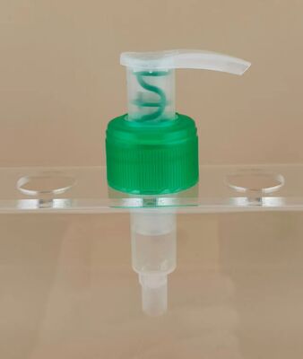 Nuevo diseño de bomba de loción clara y verde izquierda-derecha para champú