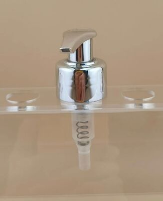 Nuevo diseño de la bomba de loción de bloqueo izquierda-derecha de plata para el champú