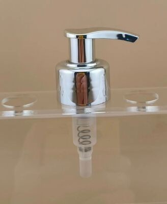 Nuevo diseño de la bomba de loción de bloqueo izquierda-derecha de plata para el champú