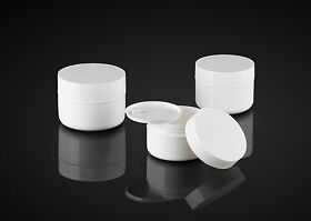 una serie de envases cosméticos Lotionskin Cream Jar para el cuidado facial