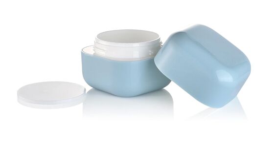 30 g de cosméticos para el cuidado de la piel en granel en plástico PP Jar cuadrado para crema