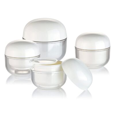 OEM Blanco PP 30g Crema Cosmética Jar redondo con tapa para Cosméticos