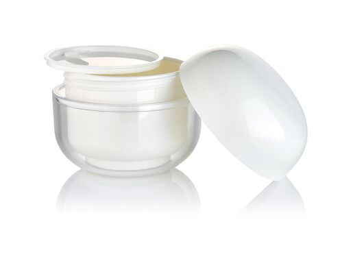OEM Blanco PP 30g Crema Cosmética Jar redondo con tapa para Cosméticos