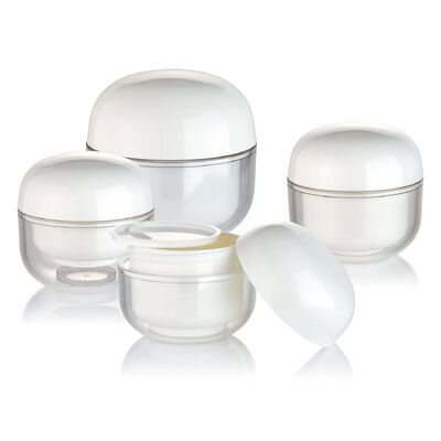OEM Blanco PP 30g Crema Cosmética Jar redondo con tapa para Cosméticos