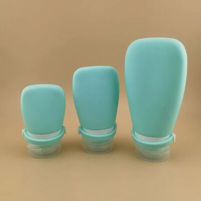 Contenedor de recarga Botellas de viaje de silicona Conjunto a prueba de fugas Botella de artículos de tocador de viaje de silicona