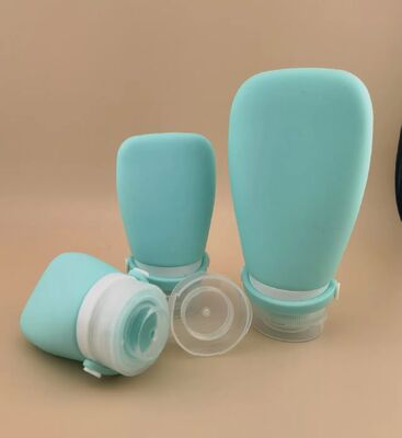 Contenedor de recarga Botellas de viaje de silicona Conjunto a prueba de fugas Botella de artículos de tocador de viaje de silicona