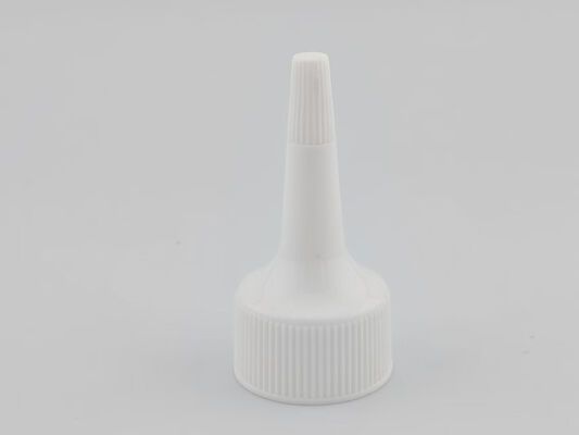 Cubierta del dispensador de botellas con tapa de cerradura de 24 mm con nervadura blanca