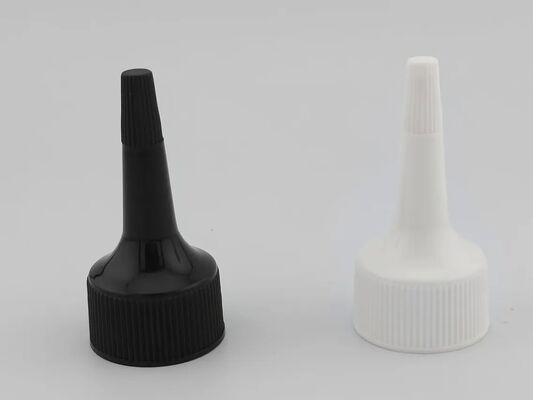 Cubierta del dispensador de botellas con tapa de cerradura de 24 mm con nervadura blanca