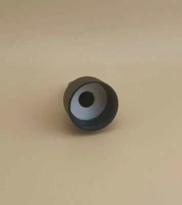 Tapón de rosca de gelatina acanalado de plástico negro para botellas de pintura