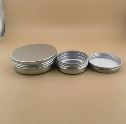 Contenedor de bálsamo labial de aluminio caja de 50ml 60ml contenedores de lata de aluminio 60 gramos 100ml botella de vela de aluminio para té