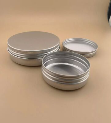 Contenedor de bálsamo labial de aluminio caja de 50ml 60ml contenedores de lata de aluminio 60 gramos 100ml botella de vela de aluminio para té