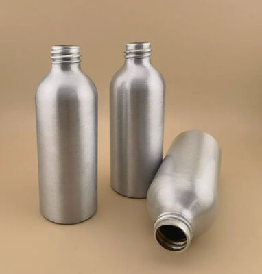 Nuevas botellas de aluminio de plata clara de lujo de alta calidad botellas de aluminio cosméticos