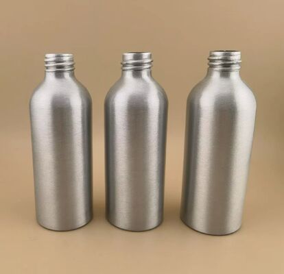 Nuevas botellas de aluminio de plata clara de lujo de alta calidad botellas de aluminio cosméticos