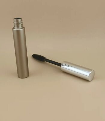 Botella de cepillo para pestañas de ojos con tapa de tornillo de aluminio dorado para mujeres