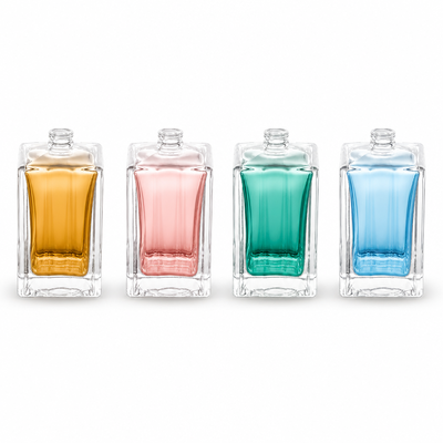 Venta caliente Embalaje cosmético personalizado Botella de vidrio duradera de 100 ml Botella de perfume