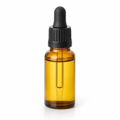 Embalaje cosmético Botella de aceite esencial Botella de vidrio de gota de ámbar