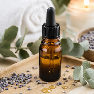 Embalaje cosmético Botella de aceite esencial Botella de vidrio de gota de ámbar