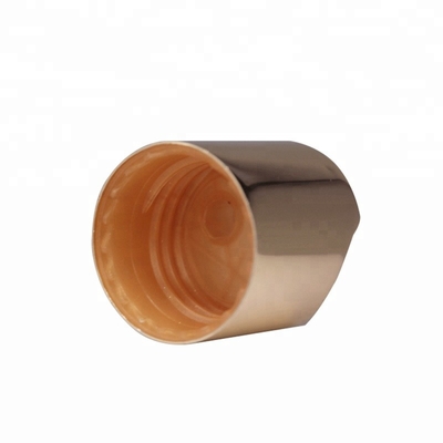 Top de aluminio cosmético del disco del oro, K901-5 Flip Top Bottle Lids antigotas