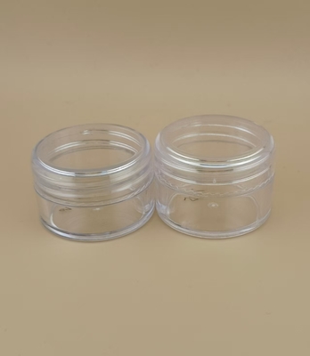 Jarrón de crema de plástico pequeño y transparente certificado con tapa de tornillo para necesidades de cuidado de la piel