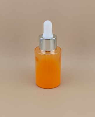 Nuevo diseño, cambio gradual transparente, naranja, suave, redondo, botella con cuentagotas K-GBL30 para esencia