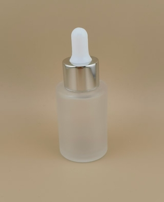 Nuevo diseño de botella de goteo redonda transparente mate K-GBL30 para esencia