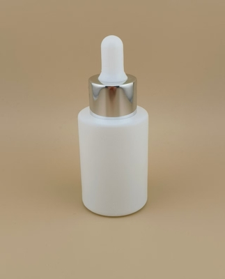 Nuevo diseño Botella de goteo redonda blanca mate K-GBL30 para Essence