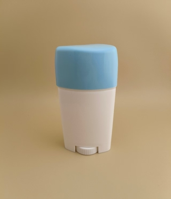 Envase de bálsamo labial blanco, grande y liso con tapa azul 2308 para lápices labiales