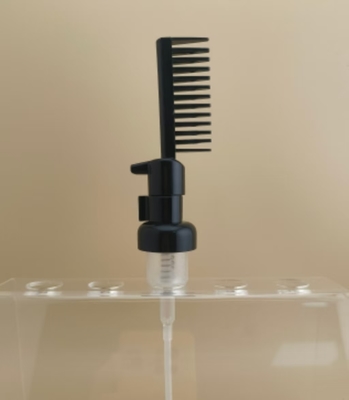 Diseño Delicado Bomba de Espuma Grande de Plástico Negro para Laca para el Cabello