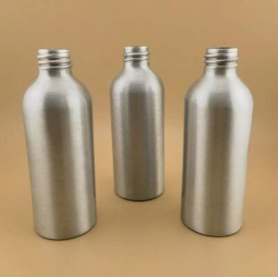 Nuevas botellas de aluminio de plata clara de lujo de alta calidad botellas de aluminio cosméticos
